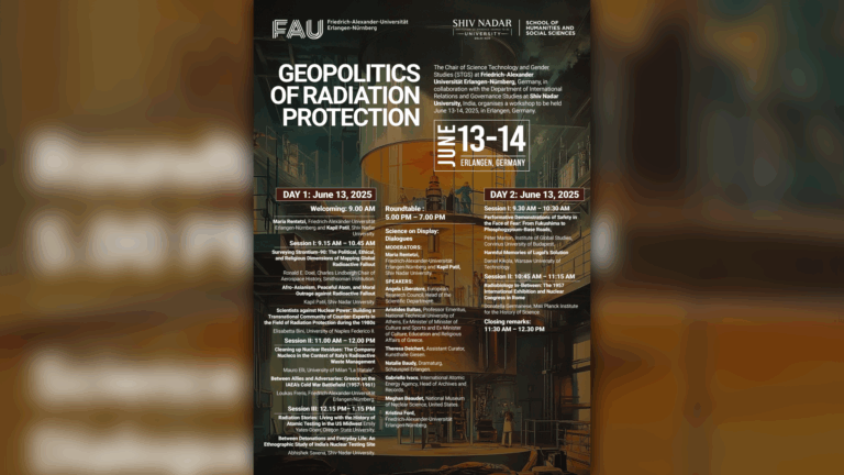 Workshop: Geopolitics of Radiation Protection on June 13-14, 2025